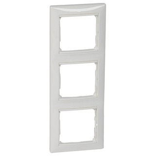 Quadro Triplo Vertical Branco Valena